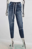 Blue skinny denim jeans women