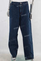 Dark blue baggy straight jeans women