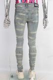 Blue skinny denim jeans