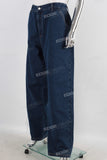 Dark blue baggy straight jeans women