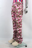 Men Trousers Custom Full print Camouflage Twill Stacked Pants