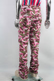 Men Trousers Custom Full print Camouflage Twill Stacked Pants