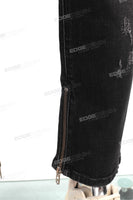 Men Casual Scratch Slim Fit Black Vintage Jeans