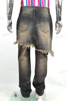 Men Fashion Denim Trousers Pants Custom Vintage Ripped Jeans