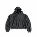 Custom Double Hoods Black Washed Hoodie With Your Own Design