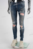 Blue Paint Splatters Skinny Jeans Men