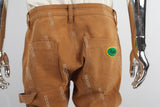 Dark Khaki Towel Embroidered Badge Workwear Men's Jeans