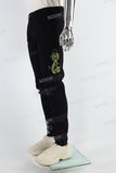 Black Embroidered Print Mans Skinny Jeans